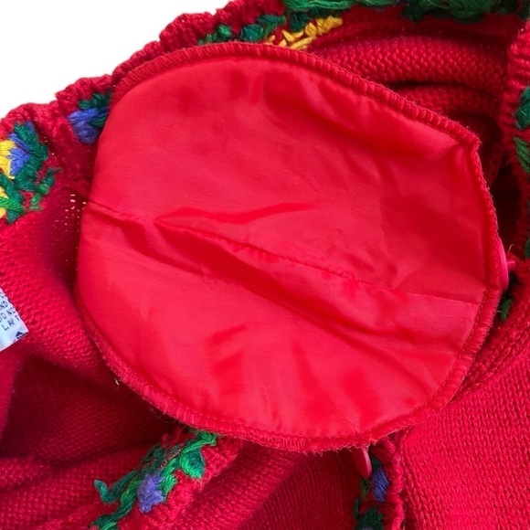 Vintage 90s Heavily Embroidered Floral Cardigan Folk Art Cottagcore Prairie S - Picture 10 of 16